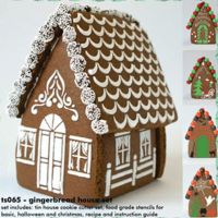Lebkuchen-Winterdorf 3 Ausstecher & 7 Schablonen Set