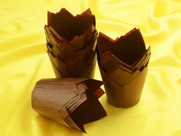 Muffin tulips brown 100 pieces