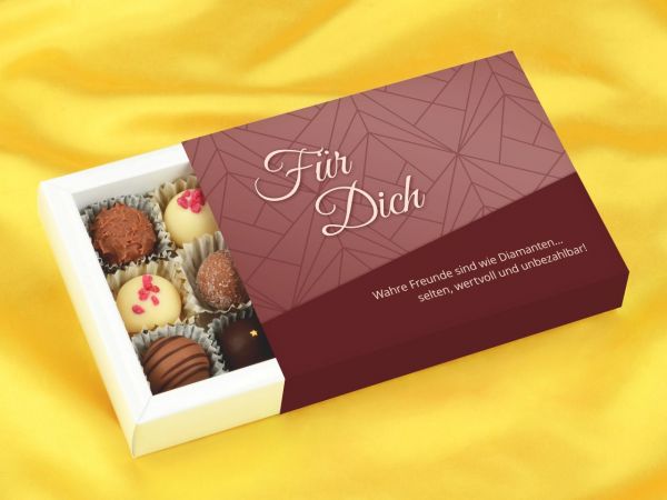 Trüffelverpackung für 12 Trüffel, individuell, Für Dich