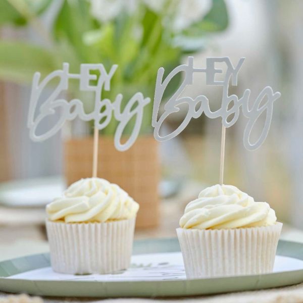 Cupcake-Topper Hey Baby, 12 Stk