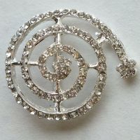 Tortendeko Brosche Swirl Hochzeitstorte 3x3,7 cm