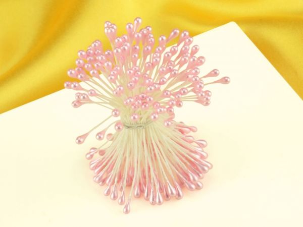 Flower Stamens pink 120 pieces