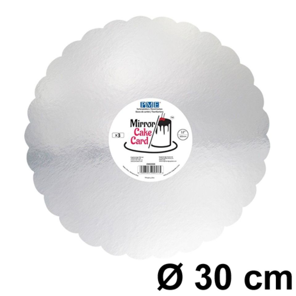 Pati-Versand Cakeboard Rund, 40 Cm Durchmesser, Silber – Stabile Tortenunterlage