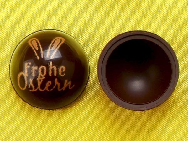 1 sheet half-shell dark chocolate Happy Easter Bunny Ears, 40 pieces