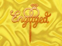 Cake Topper Engaged