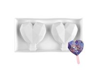 Eisform, Cakesicleform Origami Herzen,ca. 6 cm