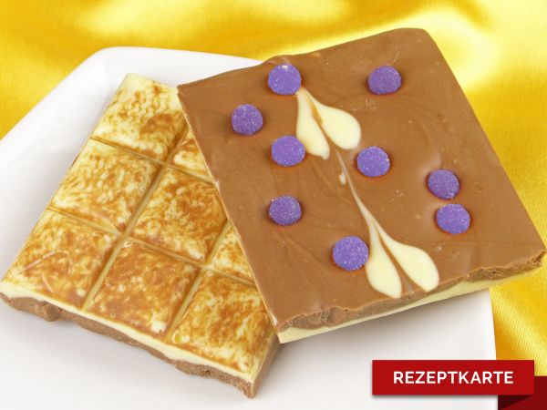 Schokoladentafel Lavendel Rezeptkarte