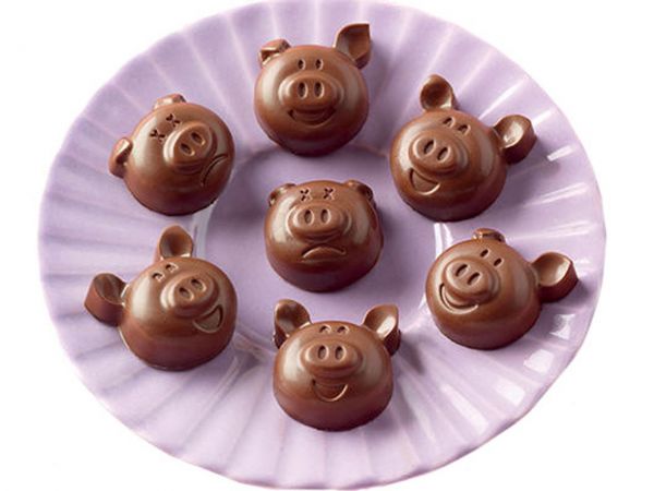 Silicone Chocolate Mould Choco Pigs