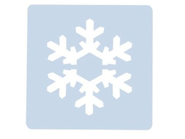 Keks-Schablone, Cupcakes Stencil, Schneeflocken 8cm Culpitt