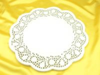 Paper lace doilies circular white 40cm 100 pieces