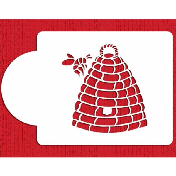 Schablone Stencil Bienenstock, ca. 9,5x9 cm