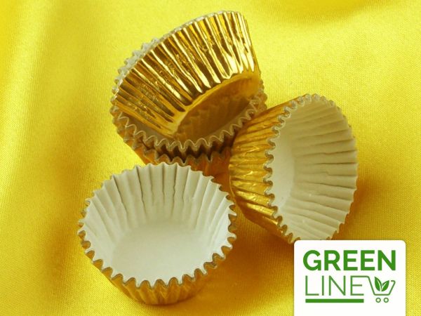 Paper Cups 25mm gold 60 pieces