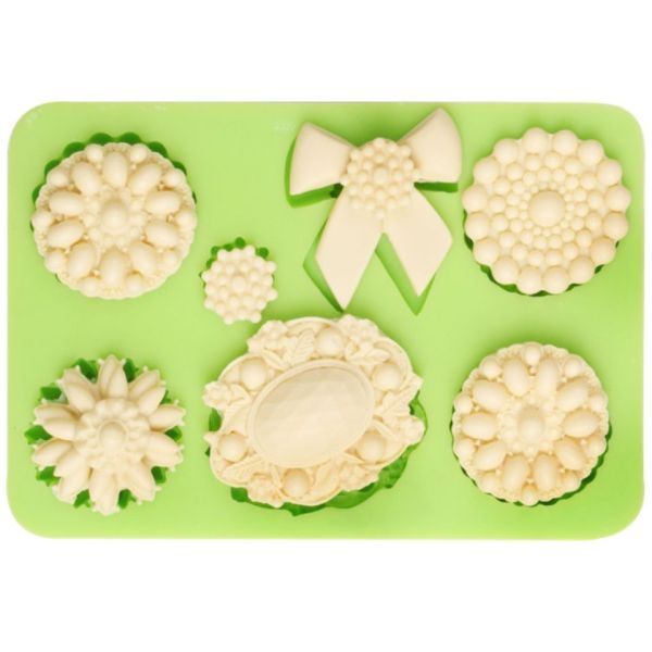 Fondantform Perlen-Broschen