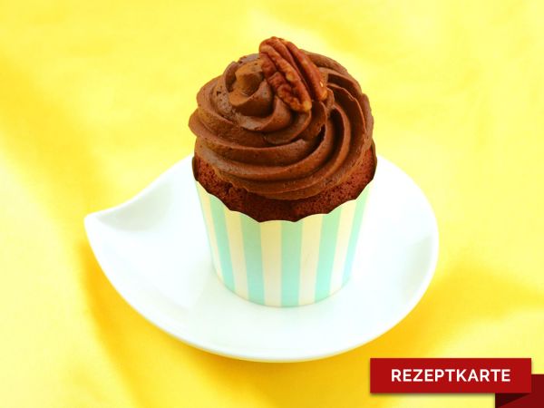 Schokoladiger Pecancupcake Rezeptkarte