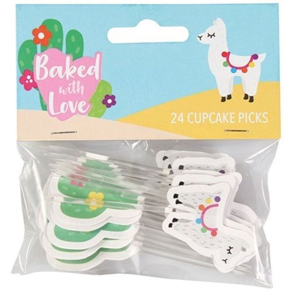 Cupcakes Deko Lama, Picker, 24 Stk.