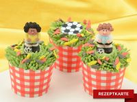 Cupcakes für Fußballfans Rezeptkarte