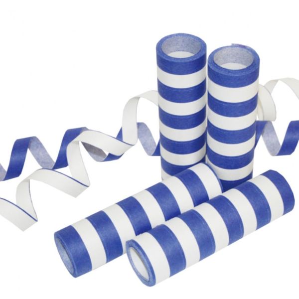 Luftschlange Blau/Weiß, 1 Stk. 20x4 m