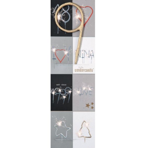 Wunderkerze 9, Gold, 18 cm