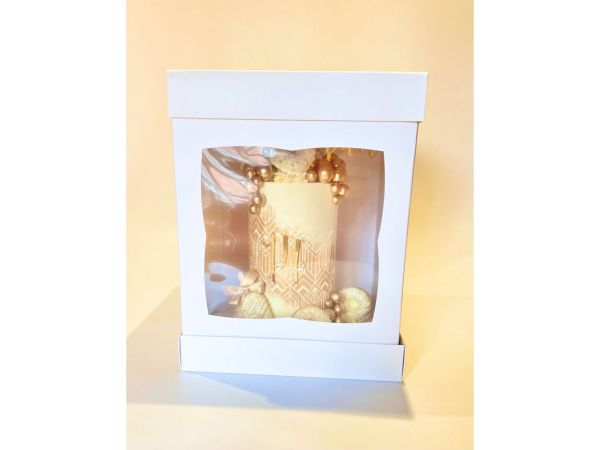 Extra high cake box 25x25x35.5cm with window