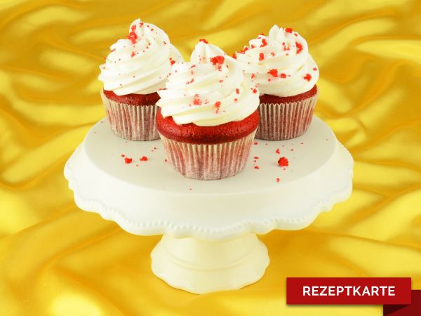 Red Velvet Cupcakes Rezeptkarte