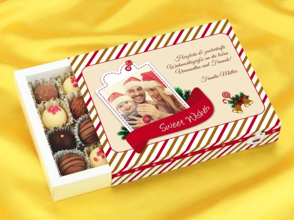 Packaging for 20 pralines; customized, X-MAS 3