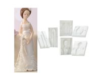 Fondantform Braut(Frau), Kunststoff 6 tlg