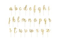 Buchstaben Toppers, gold, 9 - 12,5 cm