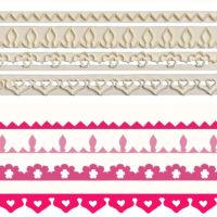 FMM Ausstecher für Fondant & Blütenpaste nr. 2, Dekorrand-Set, 4er