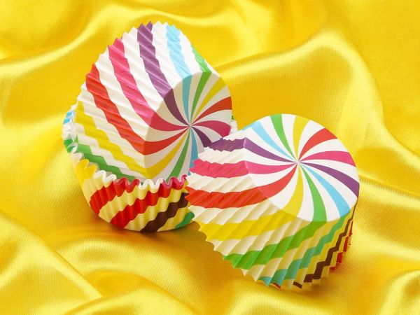 Muffin Cups 50mm rainbow 50 pieces