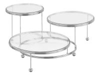 Cake stand 3 tier with crystal-clear plates