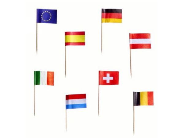 Cupcakes Picker Europa 50 Stk.