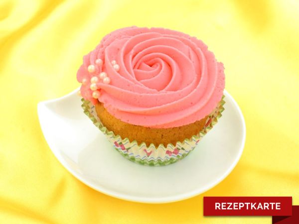 Marzipan Cupcake Rezeptkarte