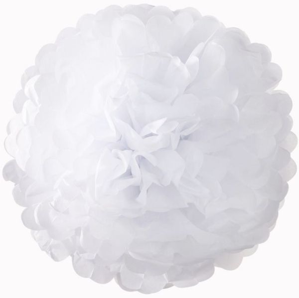 POMPOMS, weiß 25 bis 38 cm, 3 Stk.