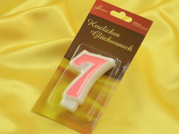 Number candle rose 7