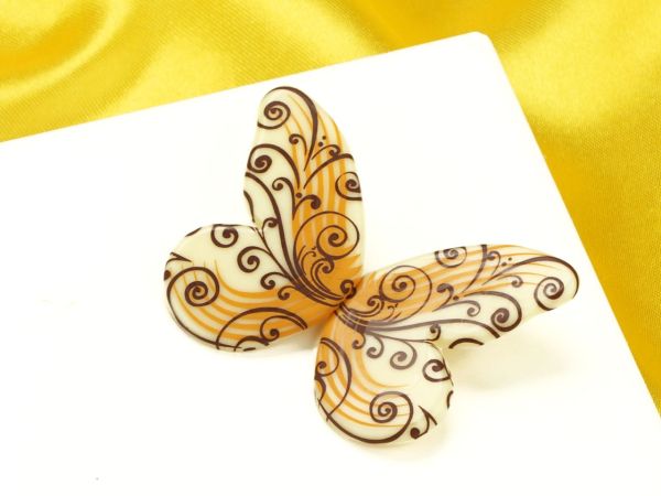 1 Sheet chocolate butterfly white
